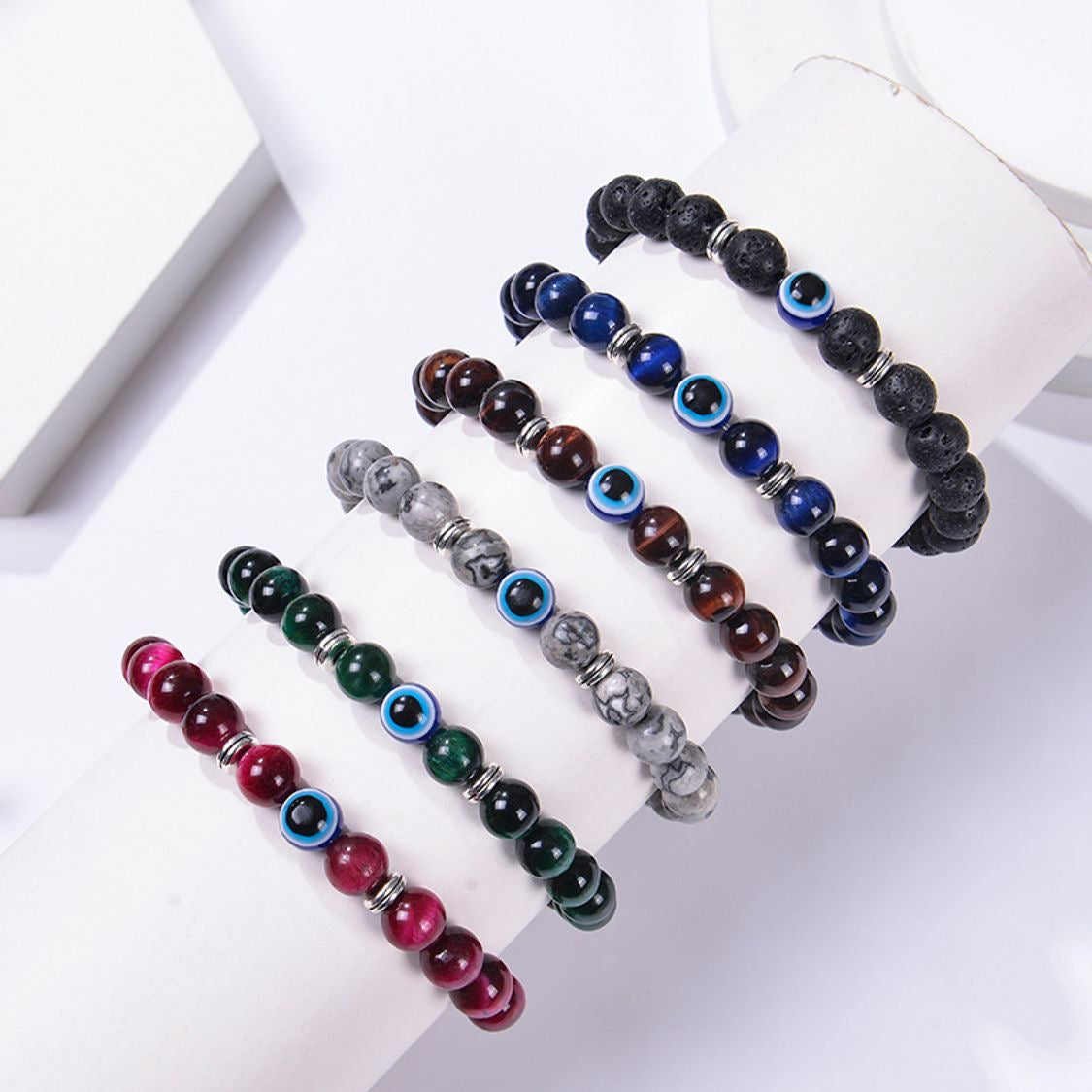 “Lucky Eye” (Tiger’s Eye) Unisex Good Luck Beaded Bracelet