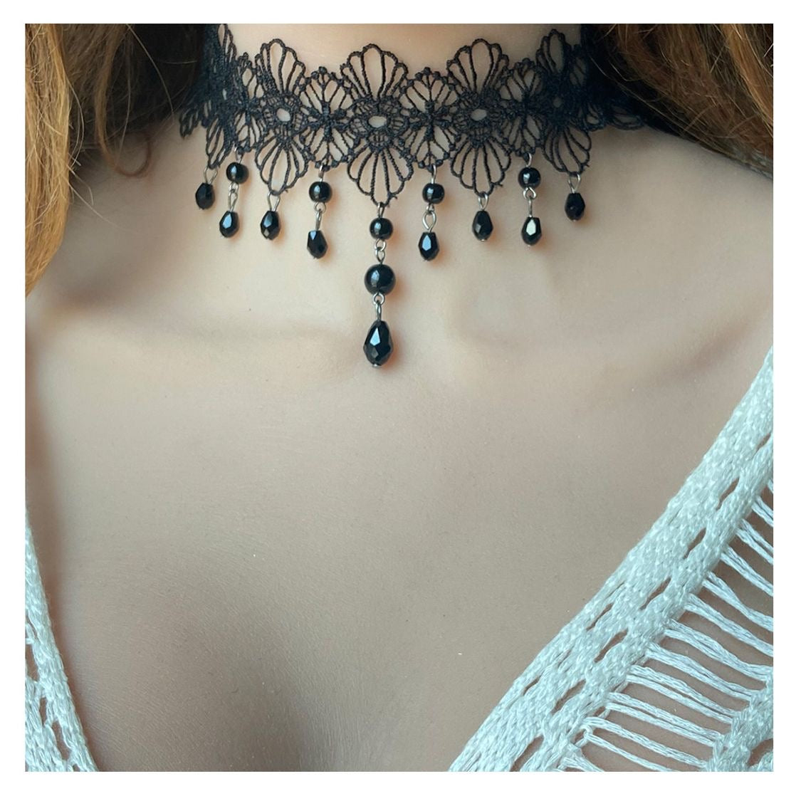 Blue on sale lace choker