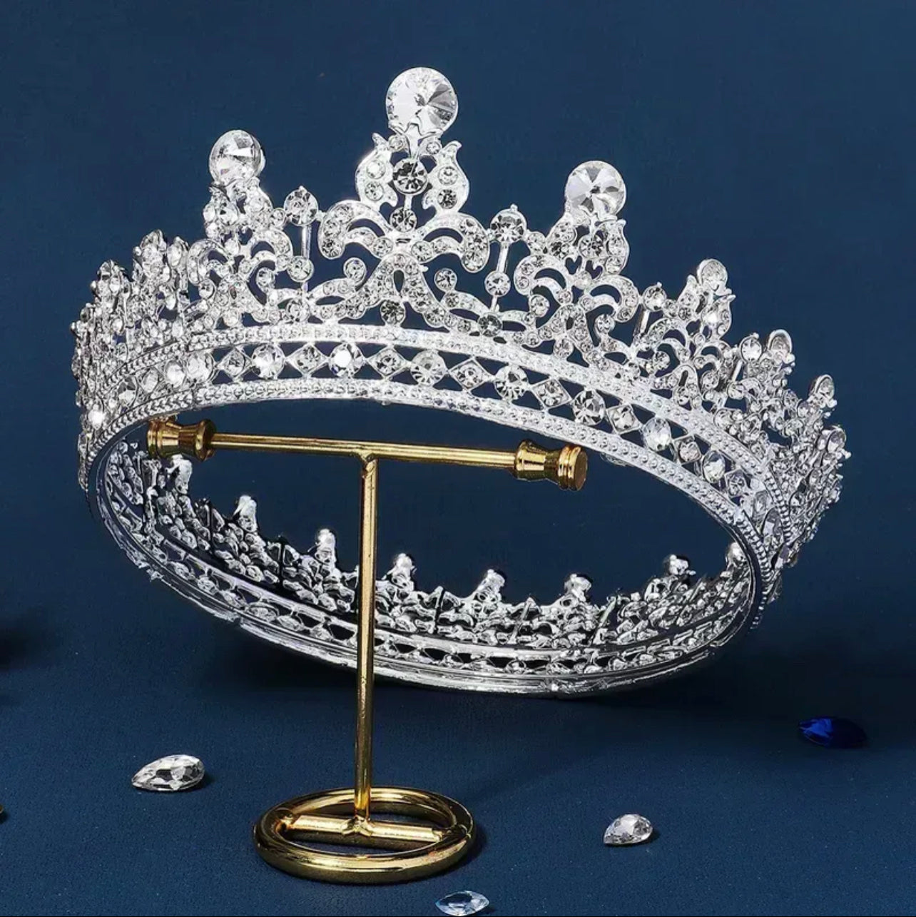 “Isabella” Silver Crown Tiara