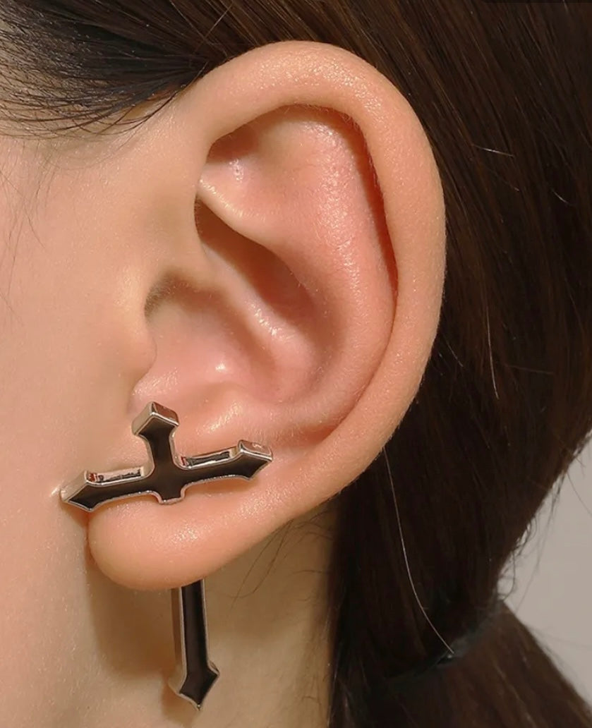 “Don’t Cross Me” Earring