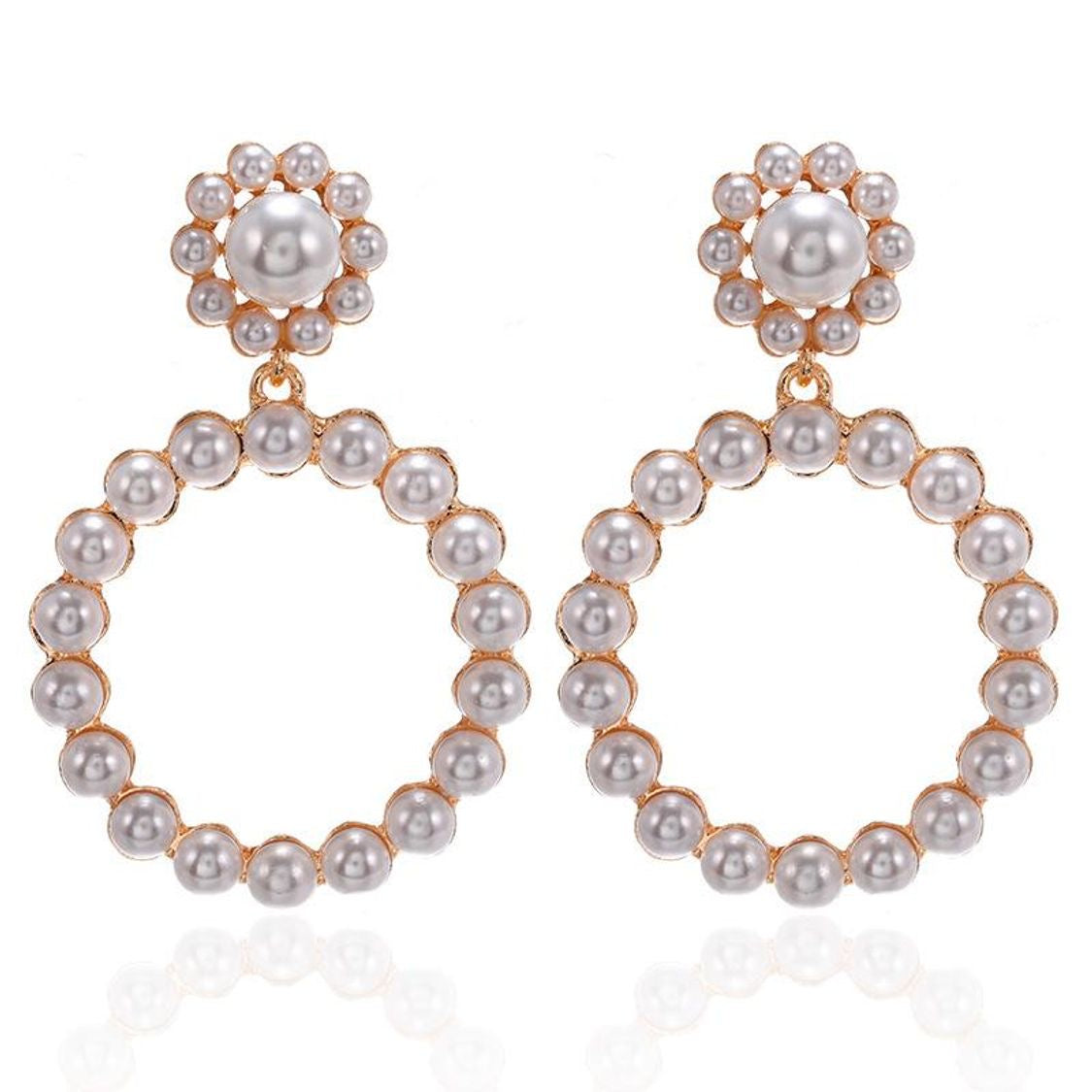 “Belle” Pearl Hoops