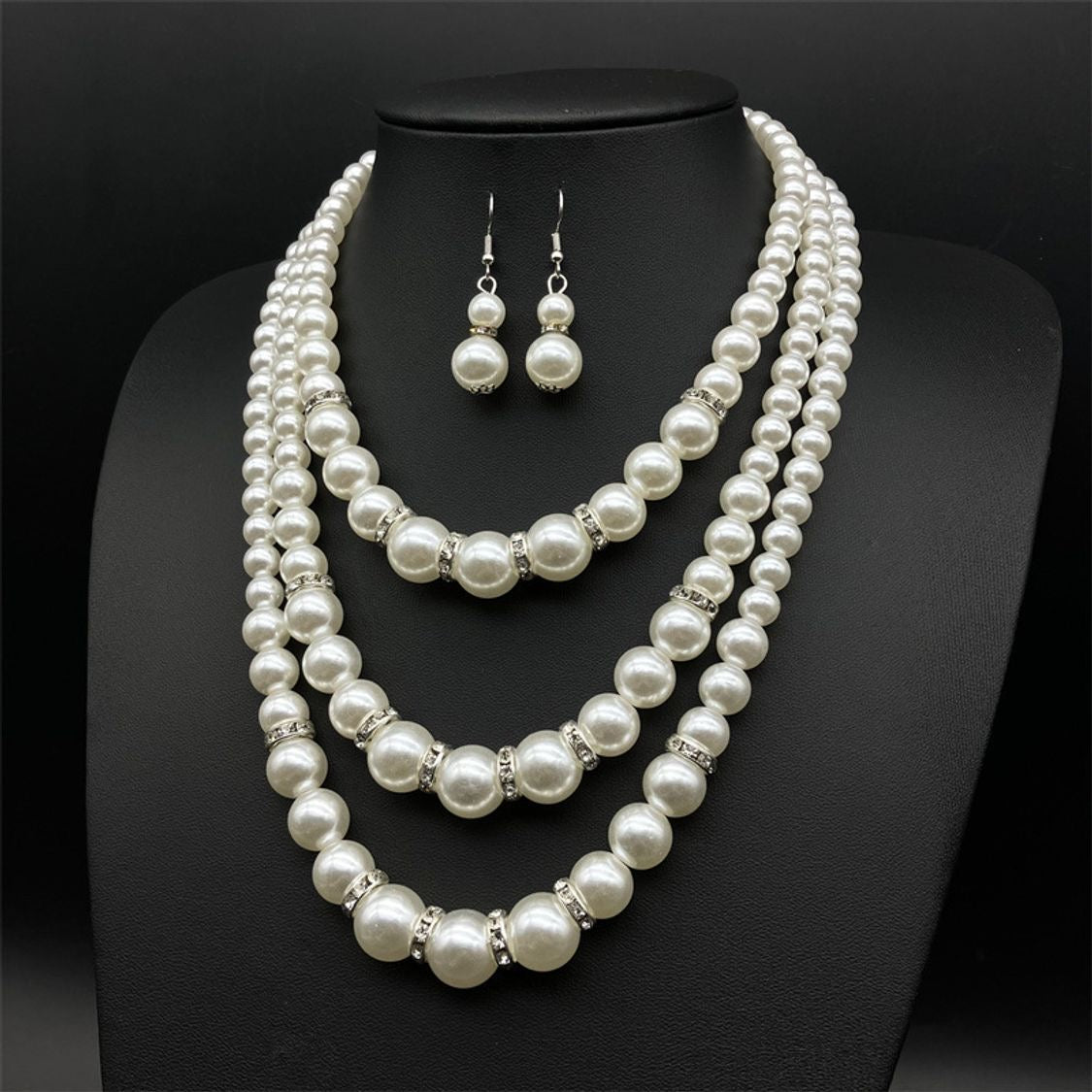 “Classic Bae” Pearl Necklace and Earrings Set