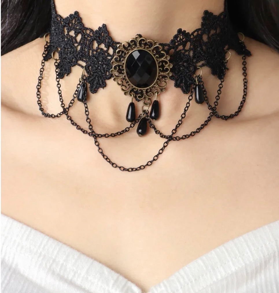 “Dark Elegance” Black Choker