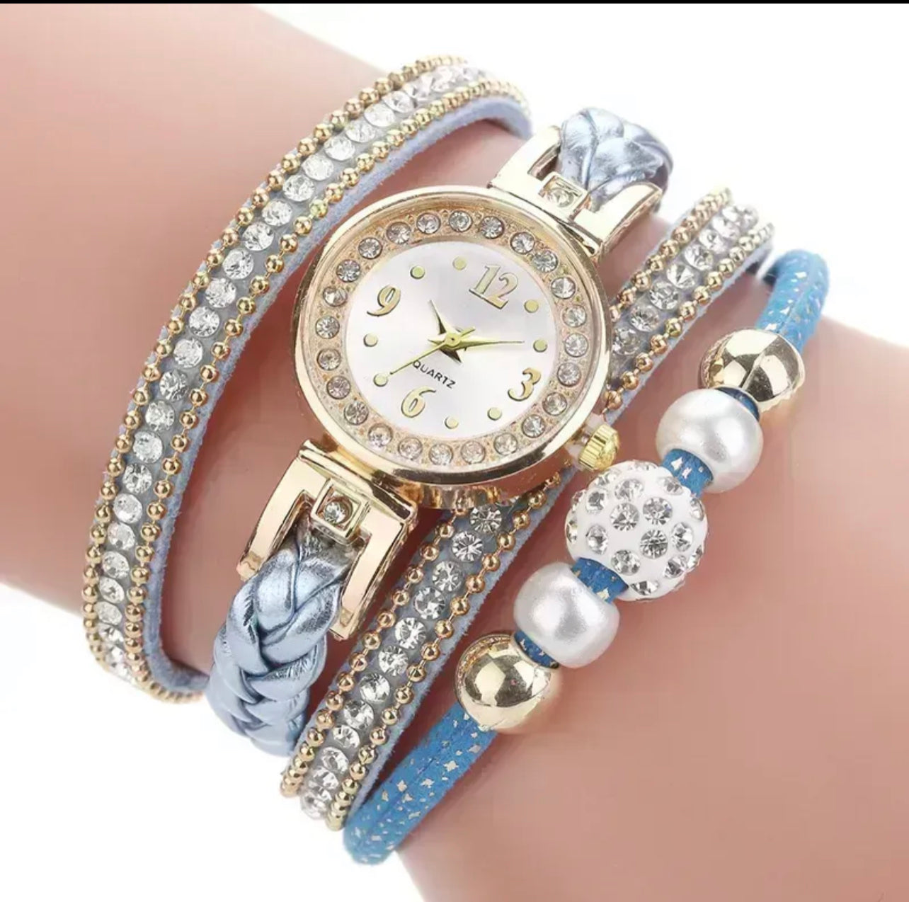 “Not So Plain Jane” Stacked Watch-let (Blue)