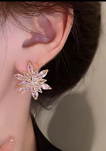 “Star Flower” Earrings (pink)