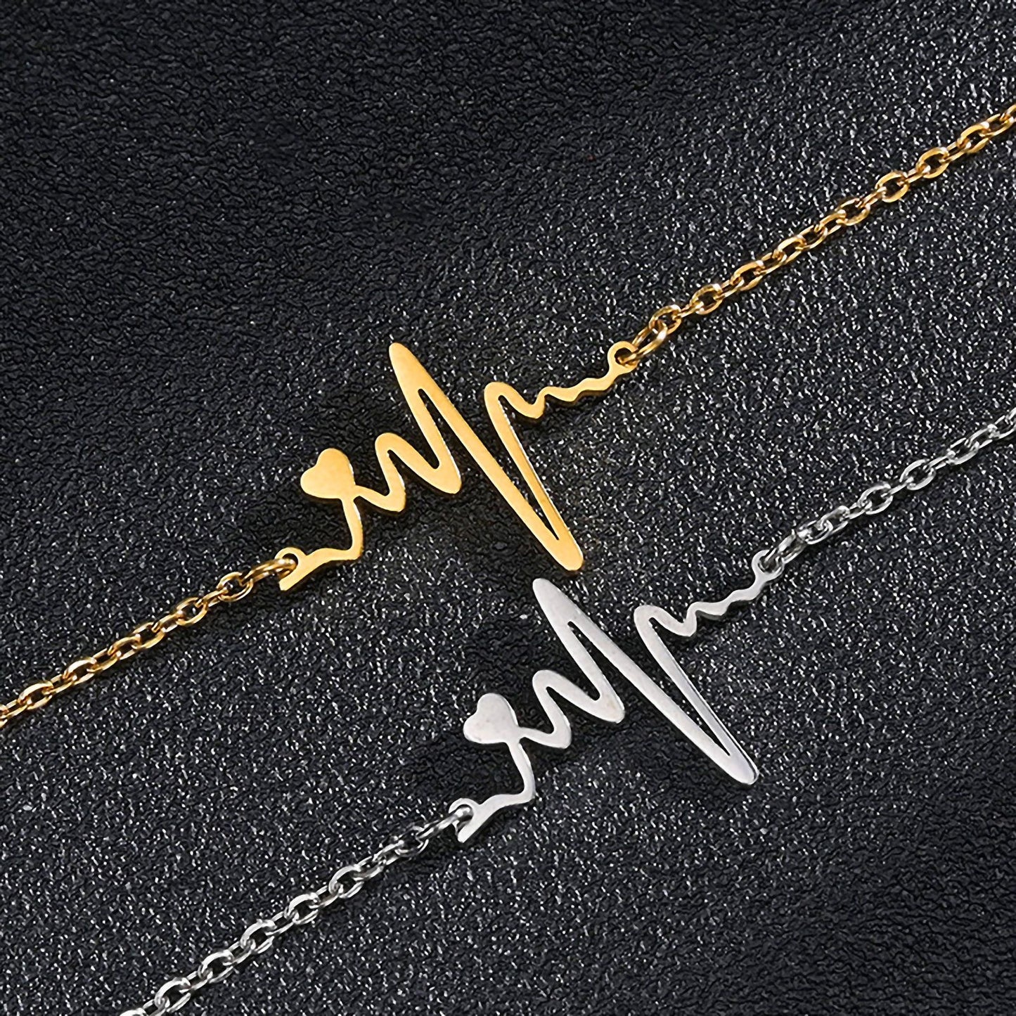 “Heartbeats” Gold plated Echo Necklace