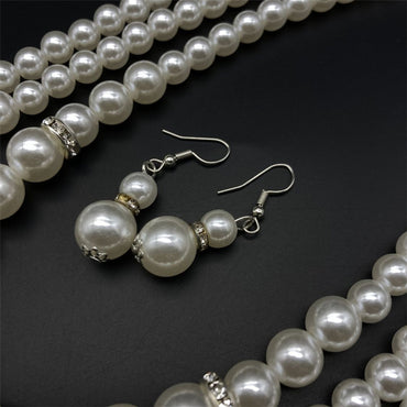 “Classic Bae” Pearl Necklace and Earrings Set