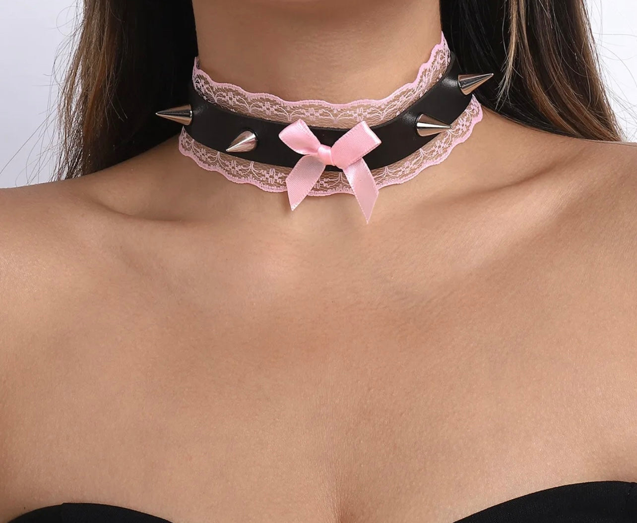 “Damsel” Choker (pink)