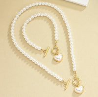 “Driven” Heart Shaped O Clasp Necklace/Bracelet set