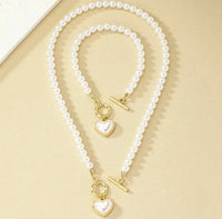 “Driven” Heart Shaped O Clasp Necklace/Bracelet set