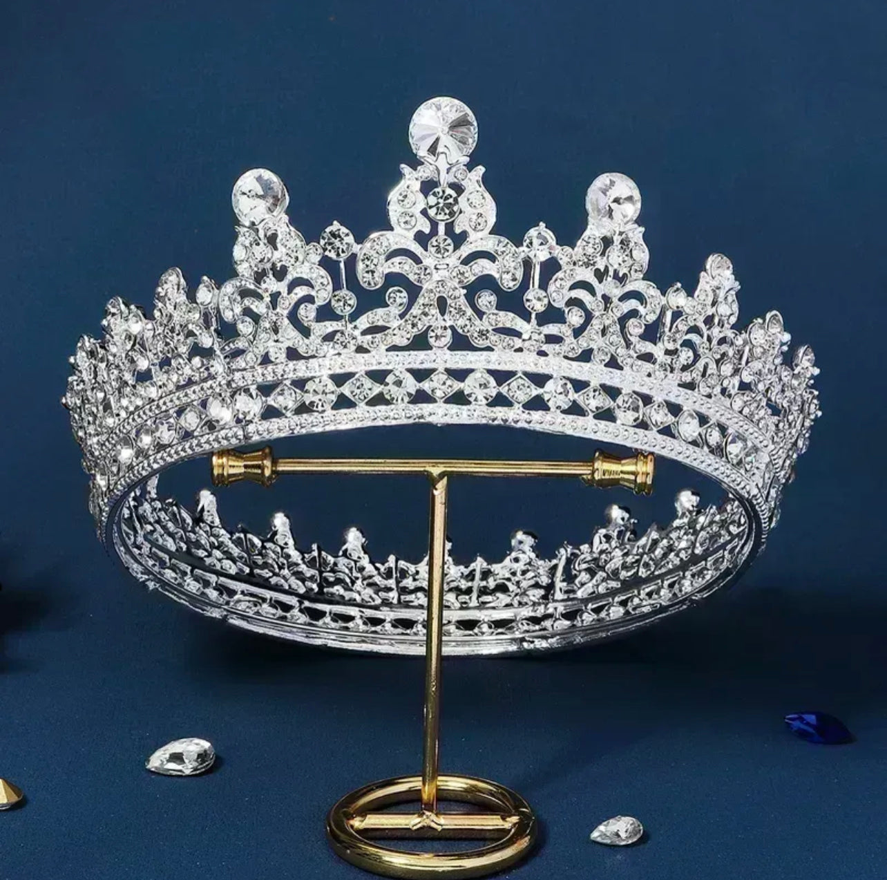 “Isabella” Silver Crown Tiara