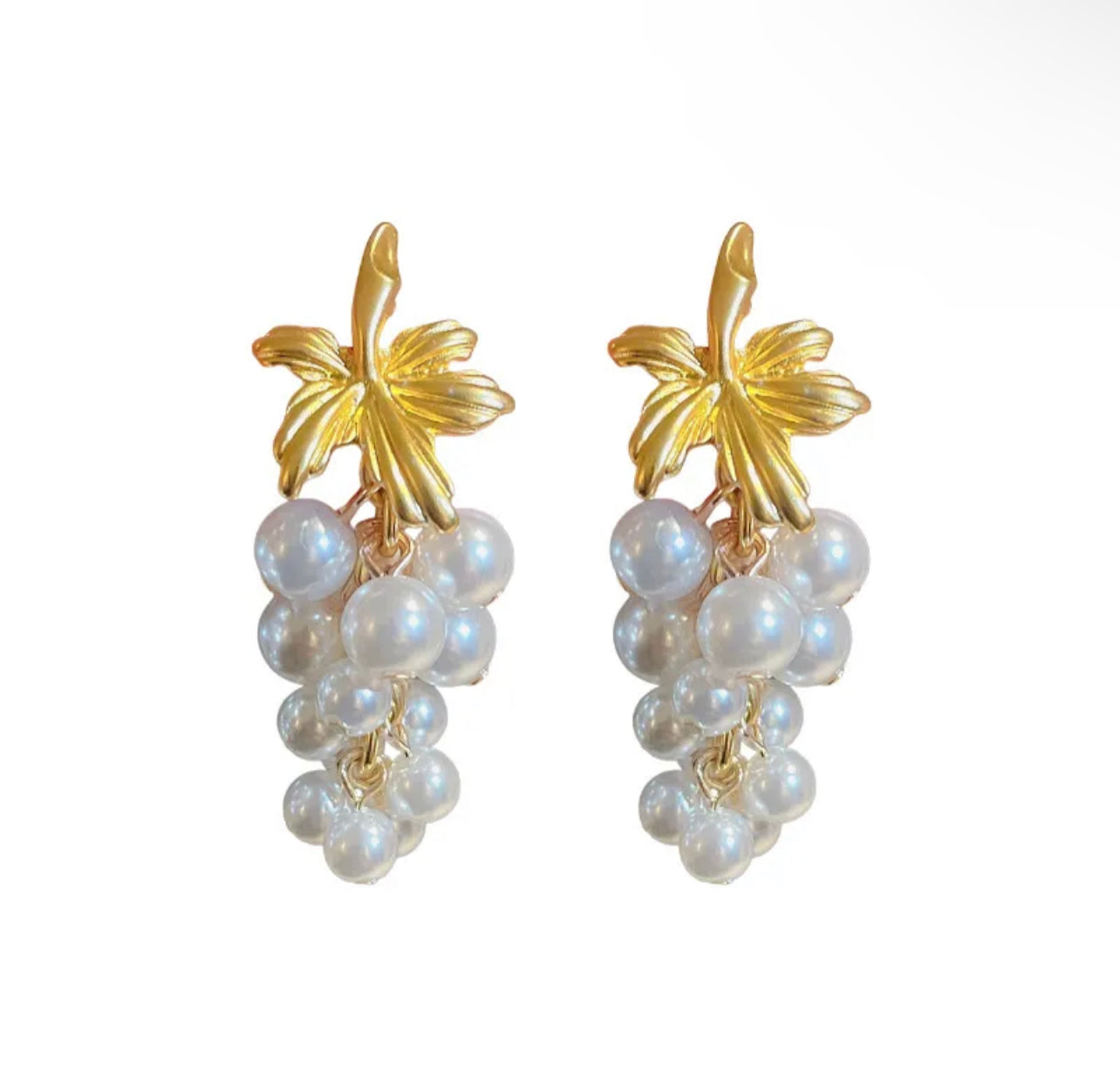 “Vine” Pearl Grape-like Earrings