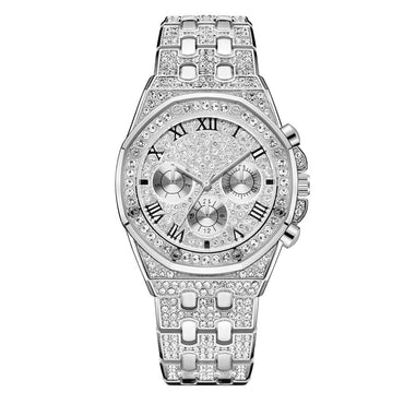 “Queen Bling” Extravagant Silver Bling Watch